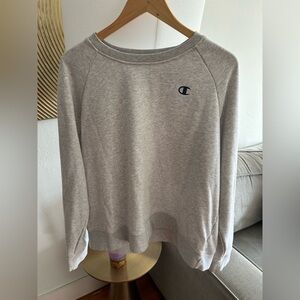 Champion Gray Cropped Preppy Academia Sweatshirt Size XXL